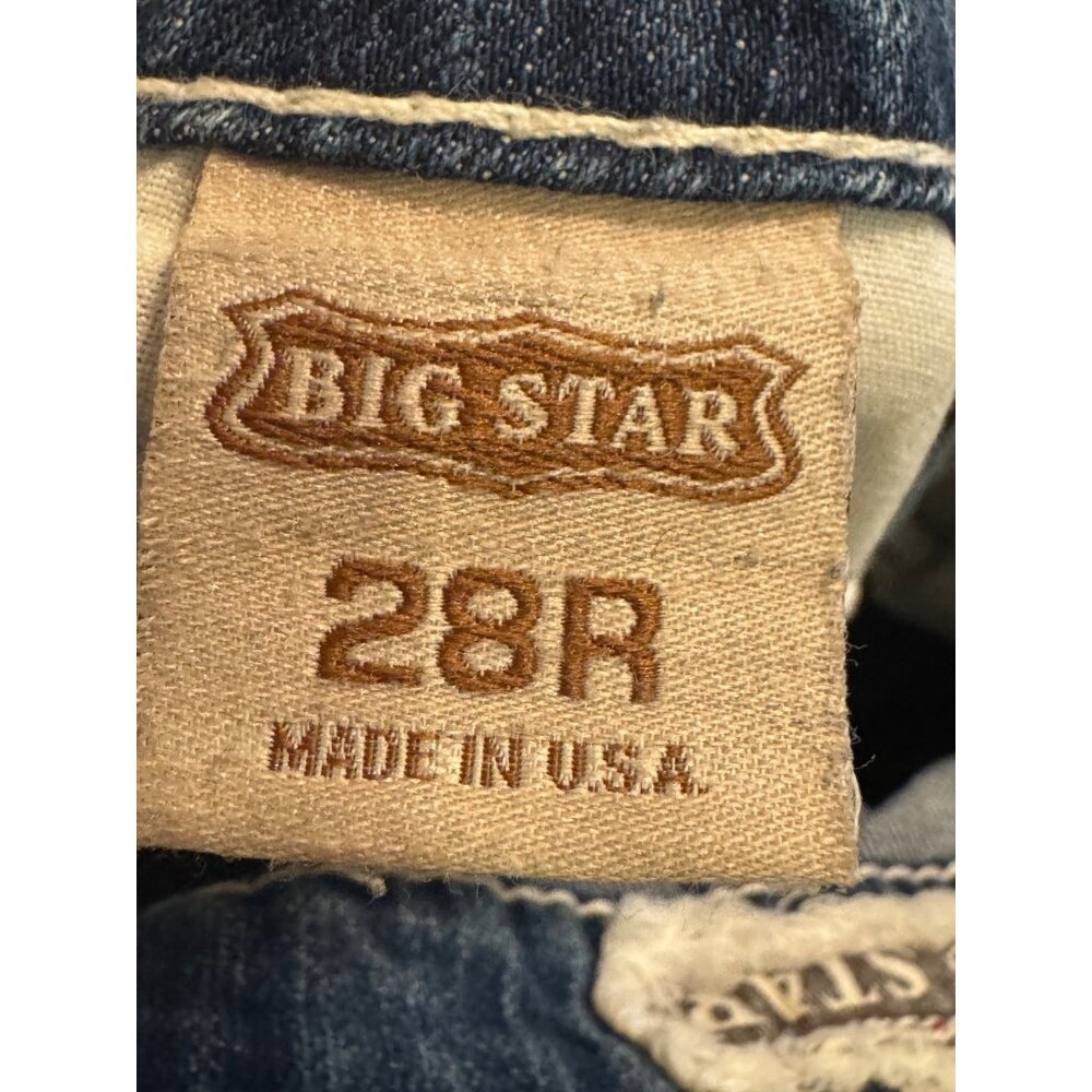 Big Star Womens 28R Bootcut Jeans Made In USA Mid Rise Distressed Denim - Picture 4 of 8